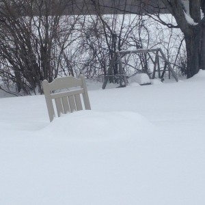 Rocking Chair measures snowfall